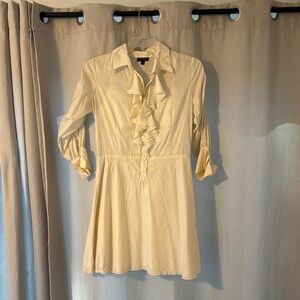 Elegant Cream Ruffle Dress